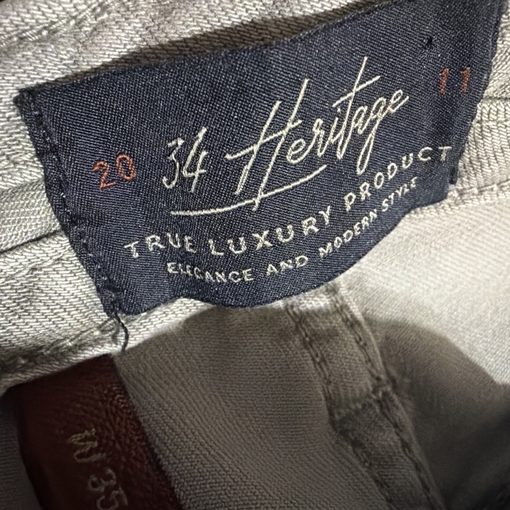 34 Heritage Men's Gray Charisma Comfort-Rise Classic Fit 35x32 Jeans - Picture 8 of 12